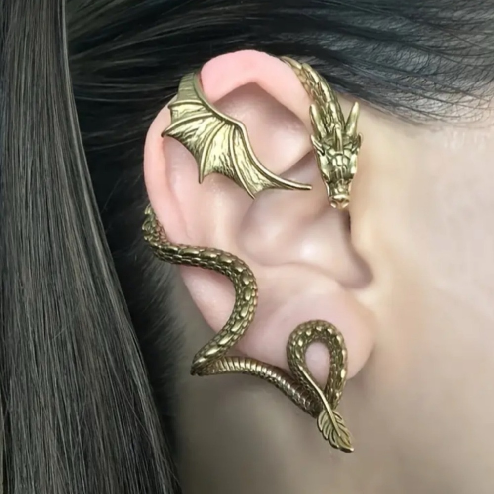 Ear Wrap, 1 pc. (Left Ear) Dragon Design Ear Wrap, New